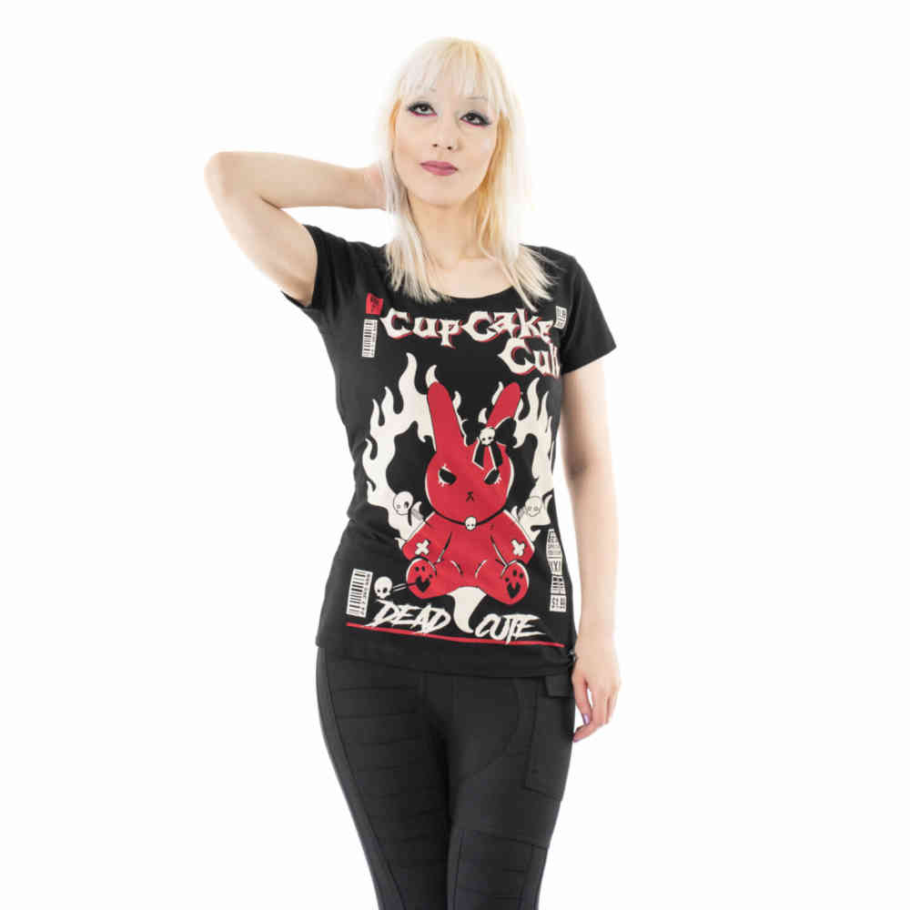 Cupcake Cult - Comic Voodoo Dames Tshirt - Zwart